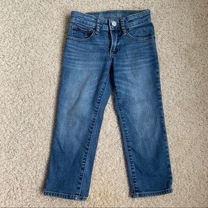 Baby Gap plaid lined straight jeans, 4T